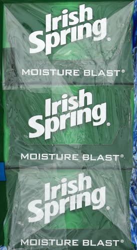 Irish Spring Deodorant Soap, Moisture Blast, 3.7 Ounce (Pack of 3)