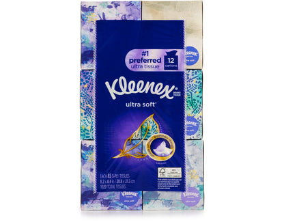 Kleenex Ultra Facial Tissue, 85 Count (Pack of 12)