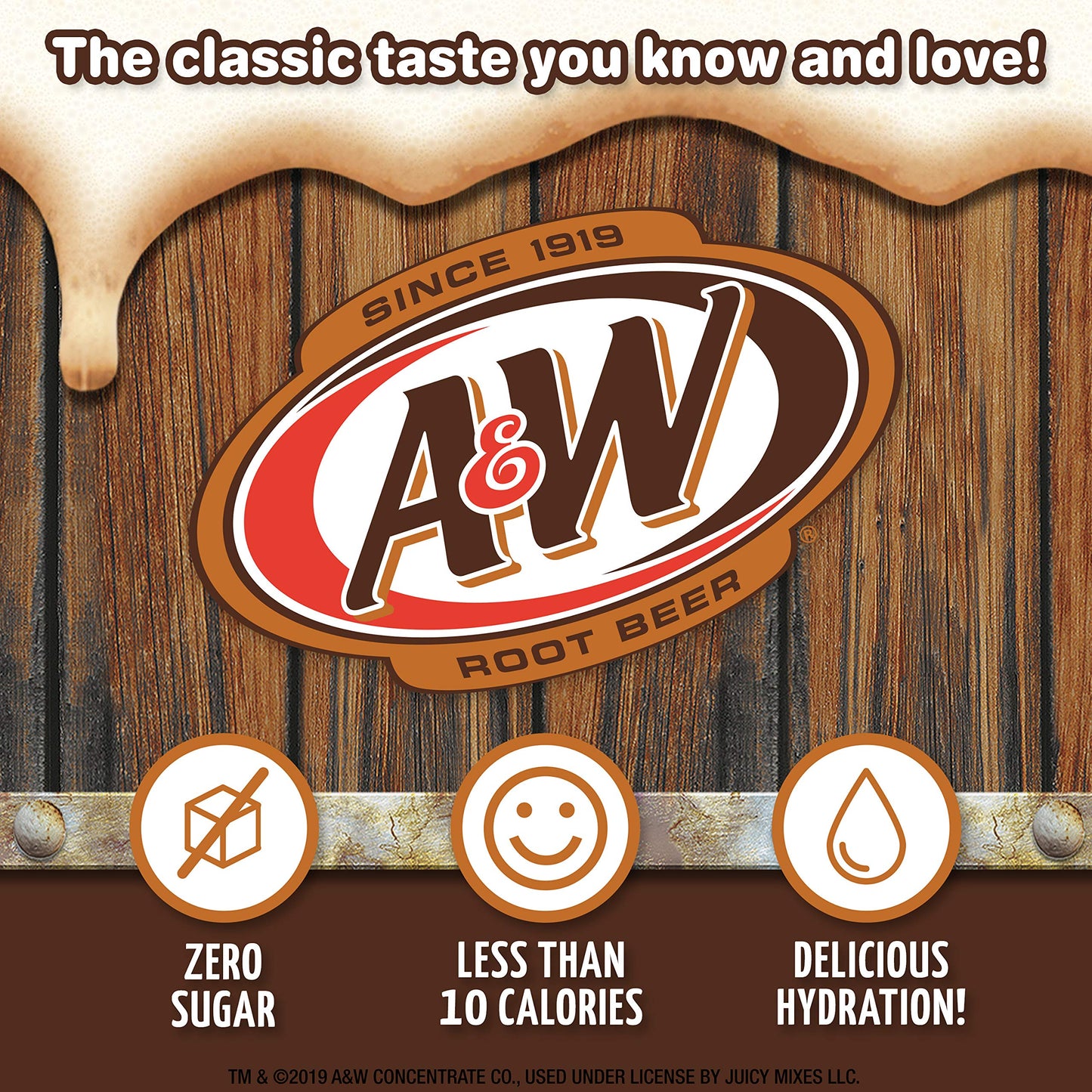 A&W Root Beer Powder Drink Mix 6 Count (Pack of 12)