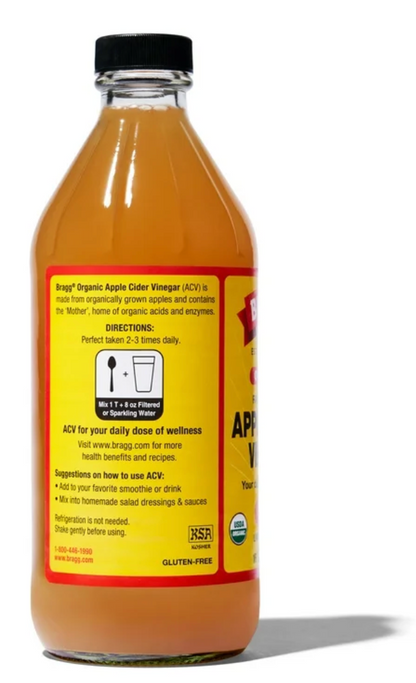 Bragg Organic Apple Cider Vinegar with the Mother, Raw and Unfiltered, 16 fl oz