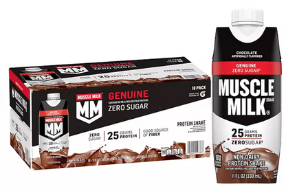 Muscle Milk 25g Genuine Protein Shake, Chocolate, 11 fl. oz., 18 pk.